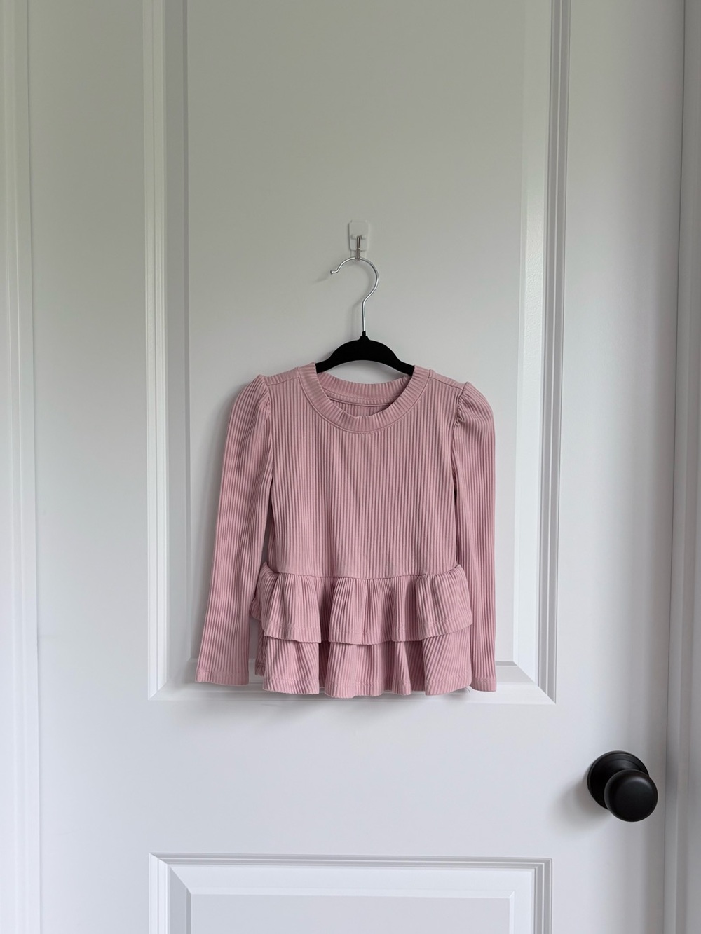 Little Sleepies Rosewood Bamboo Ribbed Peplum Top